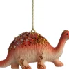 Intratuin Weihnachtsanhänger Dino orange 12 x 2,2 x 4,5 cm