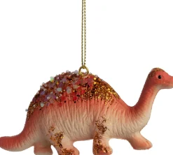 Intratuin Weihnachtsanhänger Dino orange 12 x 2,2 x 4,5 cm