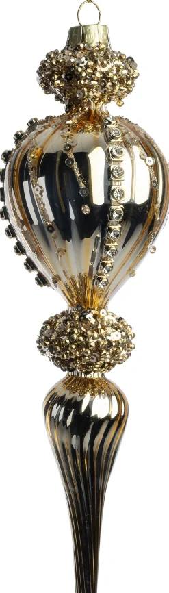 Intratuin Weihnachtsanhänger Douglas gold D 6 H 21 cm