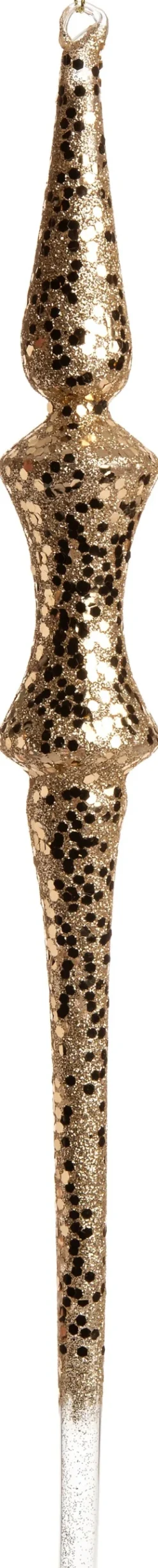 Intratuin Weihnachtsbaumschmuck Pebbles gold 3,5 x 3,5 x 39 cm