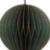 Intratuin Weihnachtsbaumschmuck Papier gold / grün D 9 H 9 cm