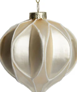 Intratuin Weihnachtsbaumschmuck Scariff creme D 8 cm