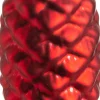 Intratuin Weihnachtsbaumschmuck Tannenzapfen matt rot D 4 H 11 cm