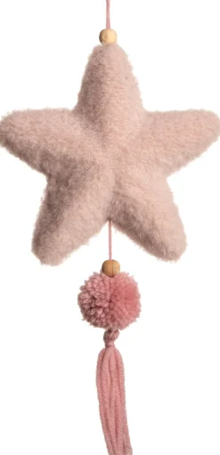 Intratuin Weihnachtsbaumschmuck Tassel Stern rosa 14 x 26 x 4 cm