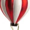Intratuin Weihnachtsbaumschmuck Luftballon rot / weiß D 7,5 H 15 cm