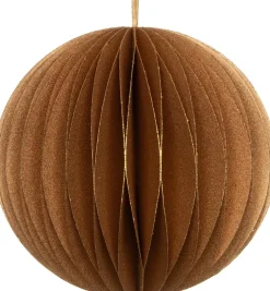 Intratuin Weihnachtsbaumschmuck Papier gold D 9 H 9 cm