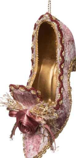 Intratuin Weihnachtsbaumschmuck Rose Schuh rosa 8 x 3 x 8 cm