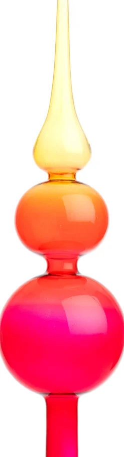 Intratuin Weihnachtsbaumspitze gelb / rot D 8 H 31 cm