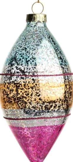 Intratuin Weihnachtsbaumschmuck Leenaun blau / gold D 6 H 12 cm