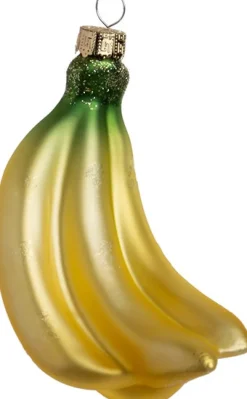 Intratuin Weihnachtsbaumschmuck Cobie Bananenstaude gelb 5,4 x 4,5 x 10,9 cm