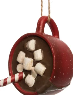 Intratuin Weihnachtsbaumschmuck Heiße Schokolade rot 7,7 x 5,8 x 6,2 cm