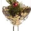 Intratuin Weihnachtsbaumschmuck Weinglas transparent / gold D 4 H 13 cm