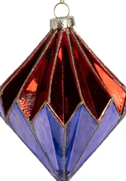 Intratuin Weihnachtsbaumschmuck Tarbert lila / rot D 9 H 10 cm