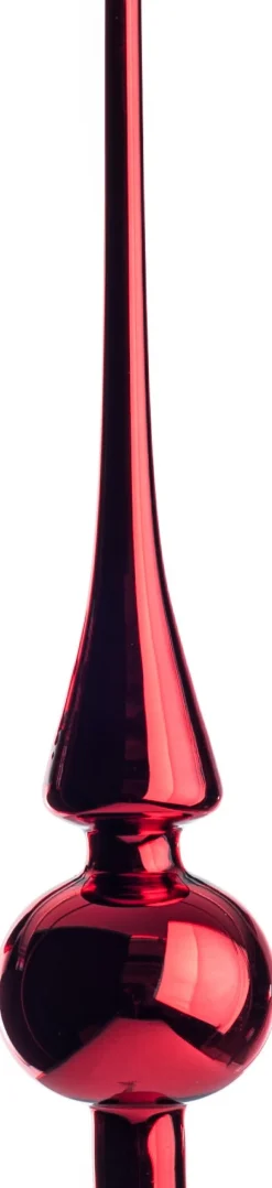Intratuin Weihnachtsbaumspitze rot D 6 H 26 cm