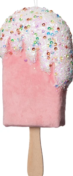 Intratuin Weihnachtsbaumschmuck Candyline Eis rosa 7 x 4 x 18 cm