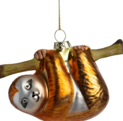 Intratuin Weihnachtsbaumschmuck Faultier braun 8 x 10 x 6 cm