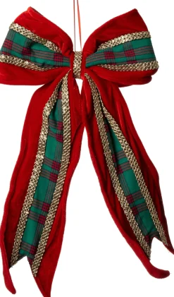 Intratuin Weihnachtsbaumschmuck Bo Schleife rot / grün 32 x 3 x 45 cm