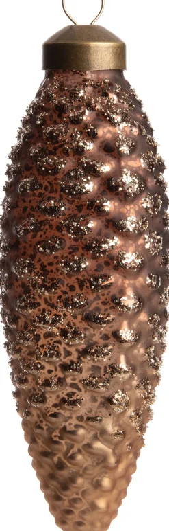Intratuin Weihnachtsbaumschmuck Tannenzapfen braun D 5 H 13,5 cm
