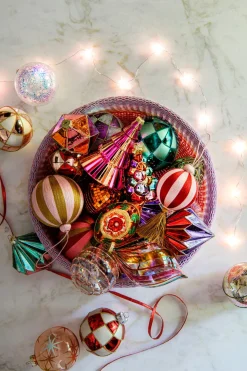 Intratuin Weihnachtsbaumschmuck Tarbert lila / orange D 9 H 10 cm