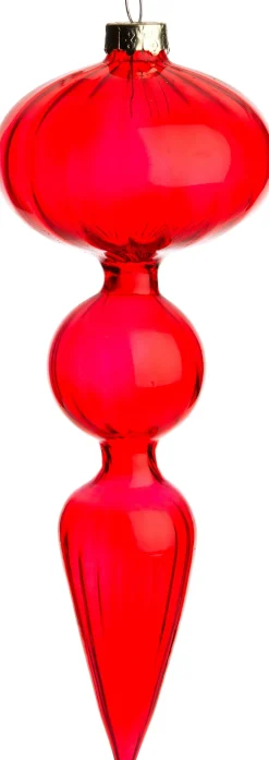 Intratuin Weihnachtsbaumschmuck Tenby rot D 6 H 17 cm