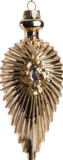 Intratuin Weihnachtsbaumschmuck Joy gold 6,5 x 6,5 x 15 cm