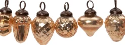 Intratuin Weihnachtsbaumschmuck Nüsse & Zapfen gold D 6 H 1,5 cm 6 St.