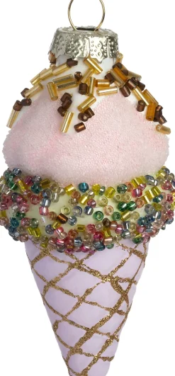 Intratuin Weihnachtsbaumschmuck Eis lila D 4,5 H 9 cm