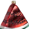 Intratuin Weihnachtsbaumschmuck Cobie Wassermelone rot 8,4 x 2,6 x 8,2 cm