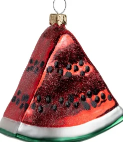 Intratuin Weihnachtsbaumschmuck Cobie Wassermelone rot 8,4 x 2,6 x 8,2 cm