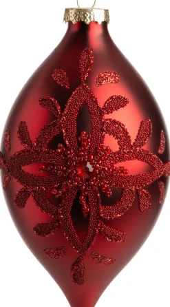 Intratuin Weihnachtsbaumschmuck Auchel rot D 9 cm
