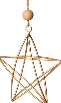 Intratuin Weihnachtsbaumschmuck Stern gold 11 x 3 x 10,5 cm