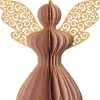 Intratuin Weihnachtsbaumschmuck Engel mit Glitzer Marison rosa / gold 12 x 12 x 12 cm