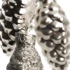 Intratuin Weihnachtsbaumschmuck Tannenzapfen silber 2,8 x 2,5 x 6 cm