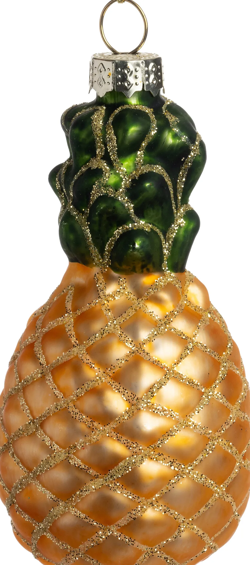 Intratuin Weihnachtsbaumschmuck Ananas orange / grün D 4,5 x H 8,5 cm