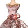 Intratuin Weihnachtsbaumschmuck Rose Kleid rosa 6 x 4 x 15 cm