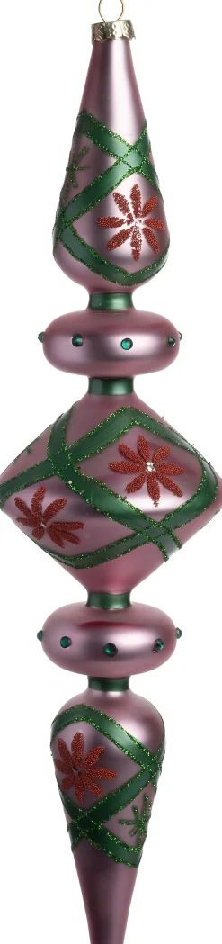 Intratuin Weihnachtsbaumschmuck Pennystone rosa D 8 H 31,5 cm