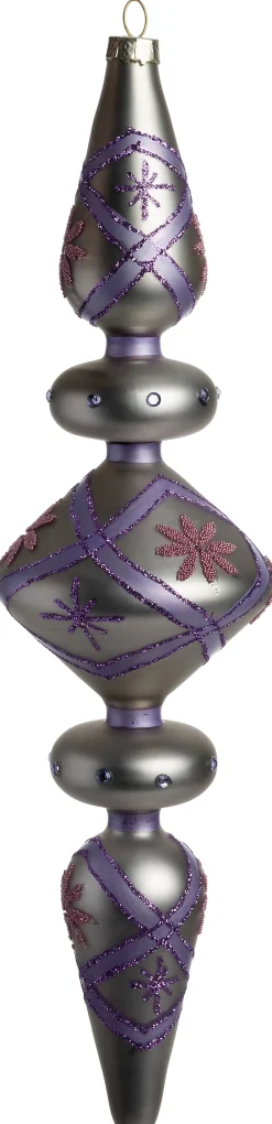 Intratuin Weihnachtsbaumschmuck Pennystone grün D 8 H 31,5 cm