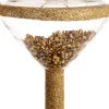 Intratuin Weihnachtsbaumschmuck Cocktailglas transparent / gold 8 x 8 x 10,5 cm