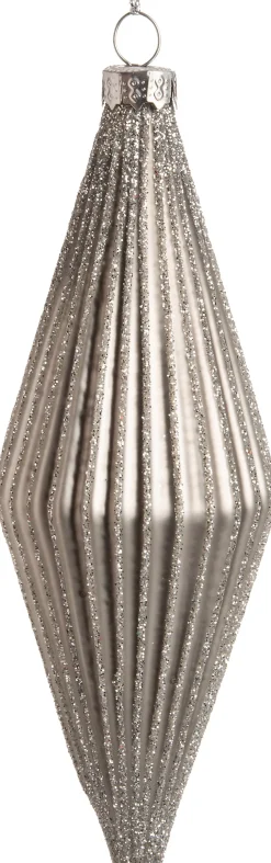 Intratuin Weihnachtsbaumschmuck Jolee silber 5 x 5 x 13,5 cm