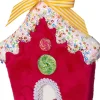 Intratuin Weihnachtsbaumschmuck Candyline Haus dunkelrosa 14 x 2 x 17 cm