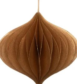 Intratuin Weihnachtsbaumschmuck Papier gold D 10 H 9 cm