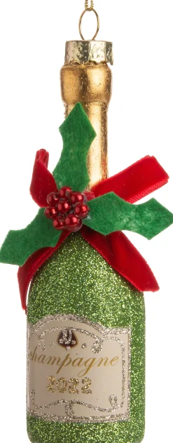 Intratuin Weihnachtsbaumschmuck Champagne mehrfarbig 4 x 4 x 12 cm