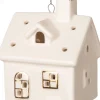Intratuin Weihnachtsbaumschmuck Häuschen creme LED warmweiß 5,2 x 5,9 x 7,1 cm
