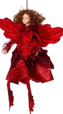 Intratuin Weihnachtsbaumschmuck Fee 30 x 22 x 6 cm rot
