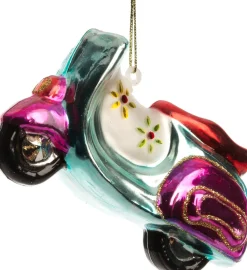 Intratuin Weihnachtsbaumschmuck Motorrad rosa / blau 9,8 x 4,7 x 7,3 cm