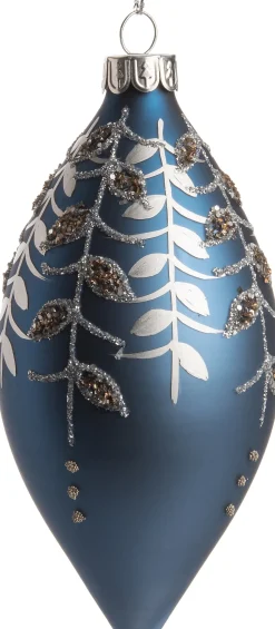 Intratuin Weihnachtsbaumschmuck Hale blau D 6 H 12 cm