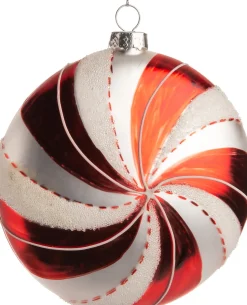 Intratuin Weihnachtsbaumschmuck Netta weiß / rot D 10 H 10 cm