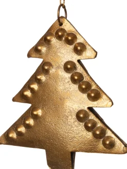 Intratuin Weihnachtsbaumschmuck Baum gold 12 x 12 x 1 cm
