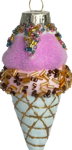 Intratuin Weihnachtsbaumschmuck Eis grün D 4,5 H 9 cm