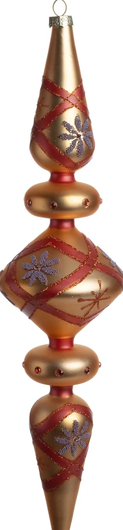 Intratuin Weihnachtsbaumschmuck Pennystone orange D 8 H 31,5 cm